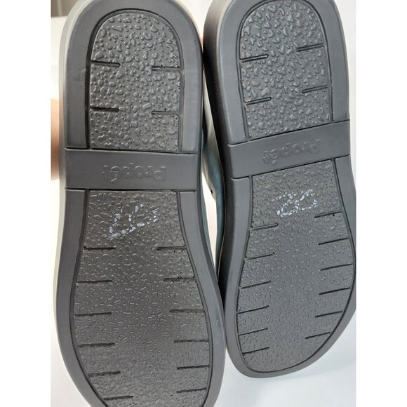 Propet Leather Sandals Size 11 Grey Open Toe Adjustable Strap Comfortable Air C - Picture 8 of 9